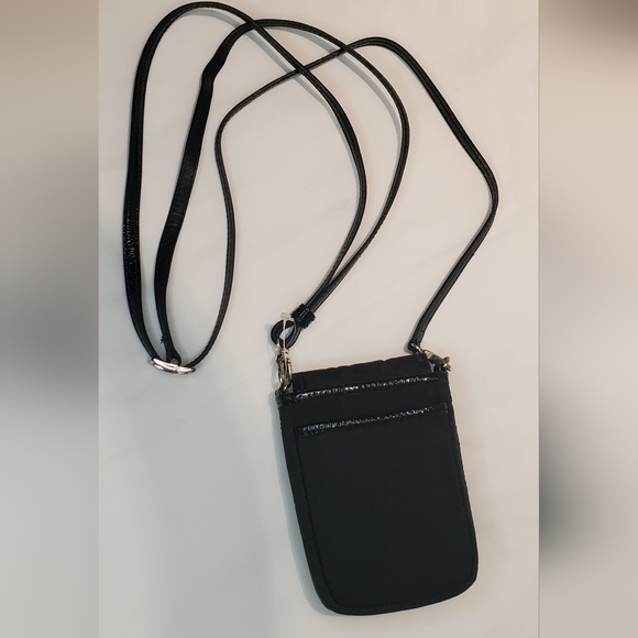 BRIGHTON bag - mini crossbody wallet and phone holder nylon/patent leather bag - Picture 3 of 14